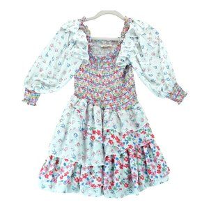 Yvonne & Love Girls Abstract Print Long Straight DRESS‎ Floral Print Size (8-10)